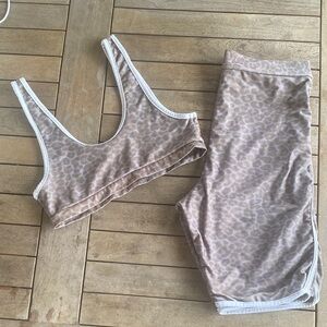Acacia Swimwear Fox Bike Short and Nica top set in Sahara.